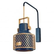 Applique intérieure de style industriel - E27 - coloris bleu ou noir - acier et aluminium - design Nacho Timón_2