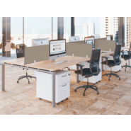 Bureau design pour open space - multipostes avec finition personnalisable - Astro - Buronomic_2