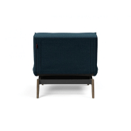 Innovation Living - Fauteuil Splitback Eik Convertible Lit 90x115 cm - Pieds Chêne Naturel - Tissu Argus Navy Blue_2