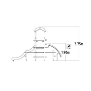 Structure multi-jeux 3 à 12 ans - UniPlay Assid - 8071397 - Hags - Poteaux bois - Vert - Sols fluents_2