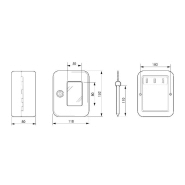 Boîte à clé de secours murale - 2 clés - 152 x 118 x 80 mm - Coffre en acier avec vitre interchangeable et marteau brise-glace_2