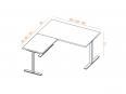 Bureau individuel QUATRO avec retour - Kesiolt_2