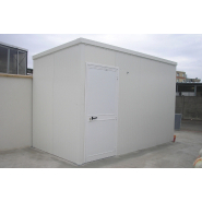 Garages métalliques fermés sur mesure - Série M - Toit plat pente arrière 5% - Ossature rectangulaire galvanisée_2