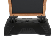 Panneau ardoise L 46 x H 68 cm - Cadre bois sur base lestable avec roulettes - NOIR Réf : 215330NR_2