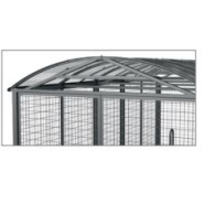 Abri vélos et cyclomoteur voûte sécurisé XL - Structure en acier galvanisé - Toiture polycarbonate anti-UV_2