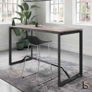 Table haute Star - Mobel Linea - 180, Anthracite, Chêne grisé_2