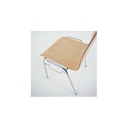 Chaise 109 Ordinaire - empilable par 10 pièces - Meubles Gaille SA - bois multi-couches et acier chromé_2