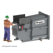 Mini compacteur monobloc 2,3m3 et 3,8m3 - idéal pour espaces limités : parkings, restaurants, immeubles de bureaux - traitement des déchets humides et secs_2
