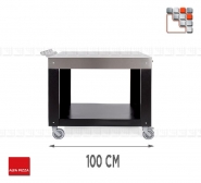Chariot design Alfa Pizza équipé d’un décapsuleur et porte-ustensiles