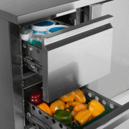 Comptoir pour saladette réfrigéré SK6410/+SP 4 portes Inox TEFCOLD_2