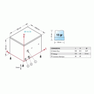 Machine à glaçons pleins 22kg/24h réserve 4kg avec distributeur d'eau condenseur eau Brema_2