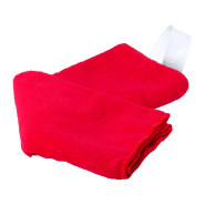 Serviette en microfibre 160 g/m² - rouge - 55 g avec passant en caoutchouc_2