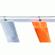 Enrouleur avec bandeau de signalisation 15m - Orange/Blanc_2