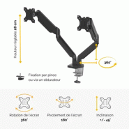 Fellowes Bras porte-écrans double Platinum Series_2