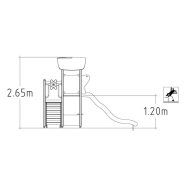 Structure multi-jeux Unimini Jarro - 3 à 5 ans - 8046525 - Hags - Poteaux bois et panneaux HPL_2