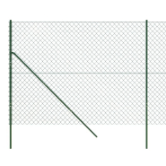 Vidaxl clôture en mailles de chaîne vert 2x25 m 153918_2