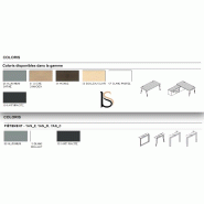 Bureau Bench 4 personnes Yan M - MDD. - 240, Blanc_2