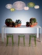 Tabouret Charles Ghost - Starck - monobloc transparent en polycarbonate - 3 hauteurs disponibles_2