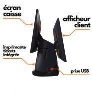 Caisse enregistreuse tactile - imprimante intégrée - tiroir caisse - afficheur client_2