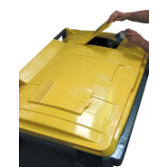Conteneur 120 L Tri Sélectif Emballage - Papier Confidentiel - PEHD injecté - Norme EN 840 - Serrure clé triangle - 2 roues 200 mm_2