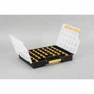 Mallette plastique ALLIT – cadenassable, 46.5 x 7.2 x 37.3 cm - 43 compartiments avec séparateurs amovibles_2