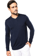 Pull Mérinos col V homme - Réf: PK910 - Kariban Premium - 100% laine extra-fine peignée_2