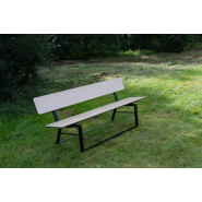 Sofa public Ekeby HPL - 8101557 - Hags - empilable et beige/svart - 1760 mm de long_2