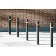 Borne Hospitalet - H214 - Mobilier Urbain en acier zingué avec anneau inoxydable_2