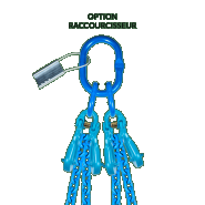 Élingue chaîne de levage 3 et 4 brins en acier grade 100 - REF : 23150Y - Capacité 2,20t à 84t - Certifiée CE_2