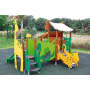 Jeu combiné de plein air pour école, camping, espace vert municipaux,... - Tranche d'âges : 6 mois à 6 ans - Safari 2000_2