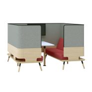 Peacework - cloison acoustique Equinoxe - système de sièges avec surface de travail intégrée et matériaux durables_2