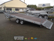 Remorque plateau roues dessous LIDER - Timon réglable - PTAC : 3500 kg - 2 essieux freinés - 506 x 215 cm - Reference -40850_2