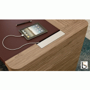 Bureau droit X10- Officity - Non, Noyer américain, 250 x 100 cm_2