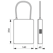 Coffret de sécurité avec câble à combinaison modifiable
