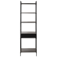 Étagère AKIBE - 1 tiroir, 4 tablettes en métal noir - Design et pratique_2