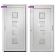 Vidaxl porte d'entrée blanc 108x208 cm pvc 3187842_2