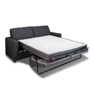 Canapé convertible PRIMO - ouverture express 140cm - dossier moelleux - matelas 14cm - tweed gris graphite_2