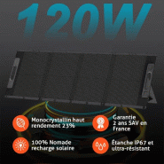 INFINITY Station d'énergie 700W + Panneau solaire 120W_2