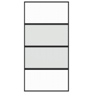 Vidaxl porte coulissante noir 102,5x205 cm verre trempé aluminium 155221_2