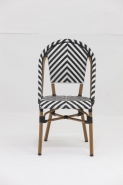 Chaise de terrasse rivoli - chevrons noirs et blancs_2