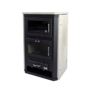 Charleville - Poêle à bois en pierre de Champagne avec four intégré - GF Flam - 17 kW_2