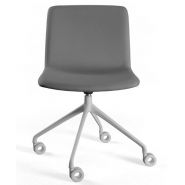 Koda Swiveling Metal - Chaise de bureau avec pied en métal noir ou alu, coque tapissée et options de mécaniques_2