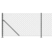 Vidaxl clôture à mailles losangées avec bride anthracite 1,1x25 m 153994_2