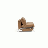 Canapé design convertible Innovation Living Cubed 02 Chrome - 200x160 cm - Coloris Faunal Brown_2
