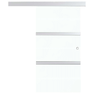 Vidaxl porte coulissante butées souples verre esg aluminium 90x205 cm 288062_2