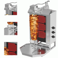 Grill Döner kebab électrique 3 brûleurs max 40 kg - moteur en haut_2