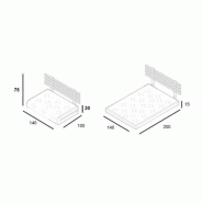 Canapé lit futon Shin Sano vert olive en pin massif - Couchage 140x200 cm avec matelas épais et 2 coussins inclus_2