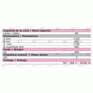 Batteur mélangeur Caplain BTA80S - grande capacité 80L - levage motorisé et variateur de vitesse_2