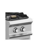 Fourneau 2 feux gaz MBM en acier inoxydable - 5.5 Kw par brûleur_2