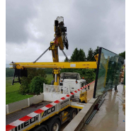 Poutre contre-poids avec palonnier à ventouses DSMH2 - Charge 600 à 1200kg - Pose inclinée ou sous-casquette béton_2